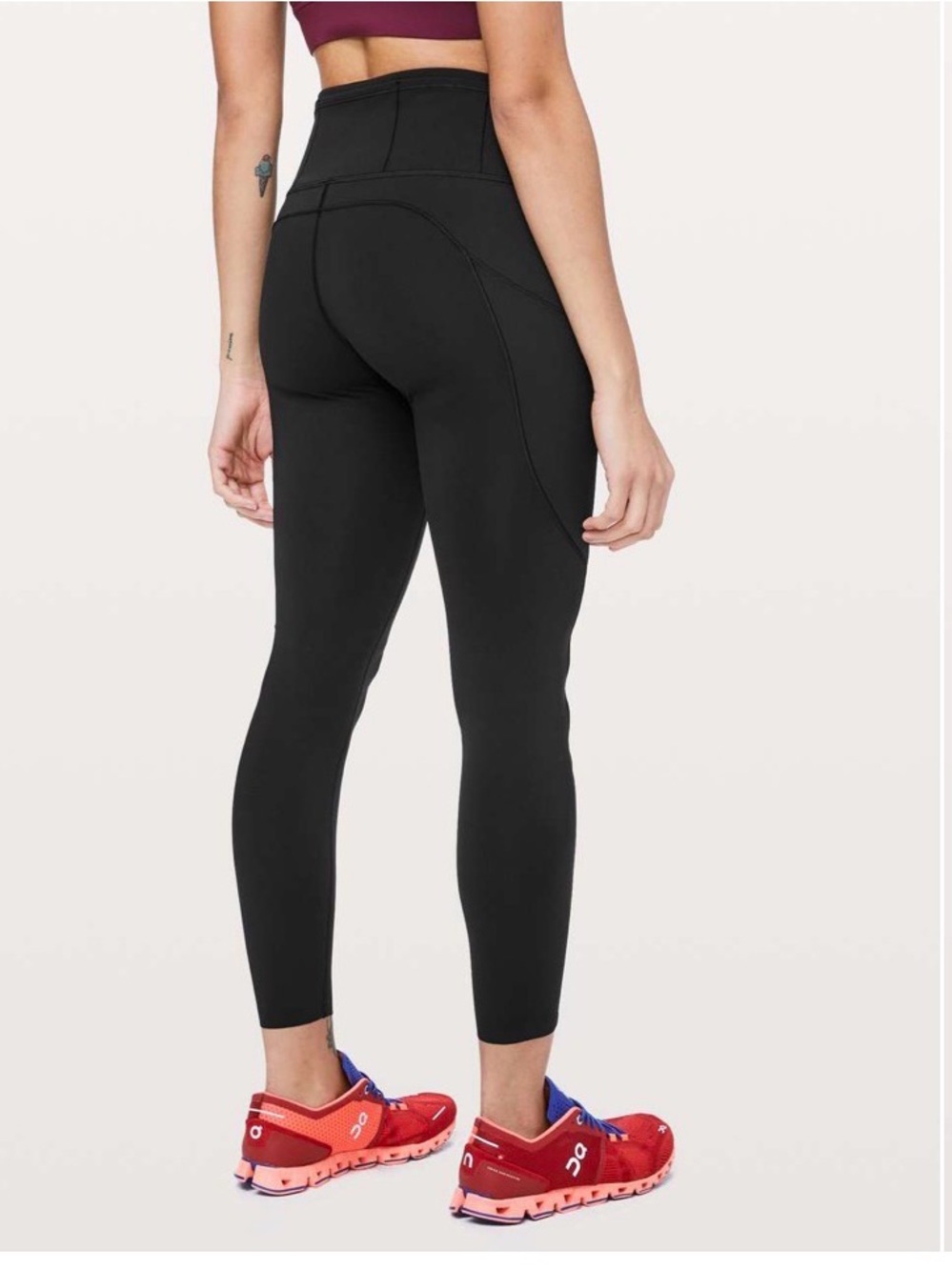 Lululemon Fast & Free 7/8 Tight II Non Reflective Nulux 25” in Black